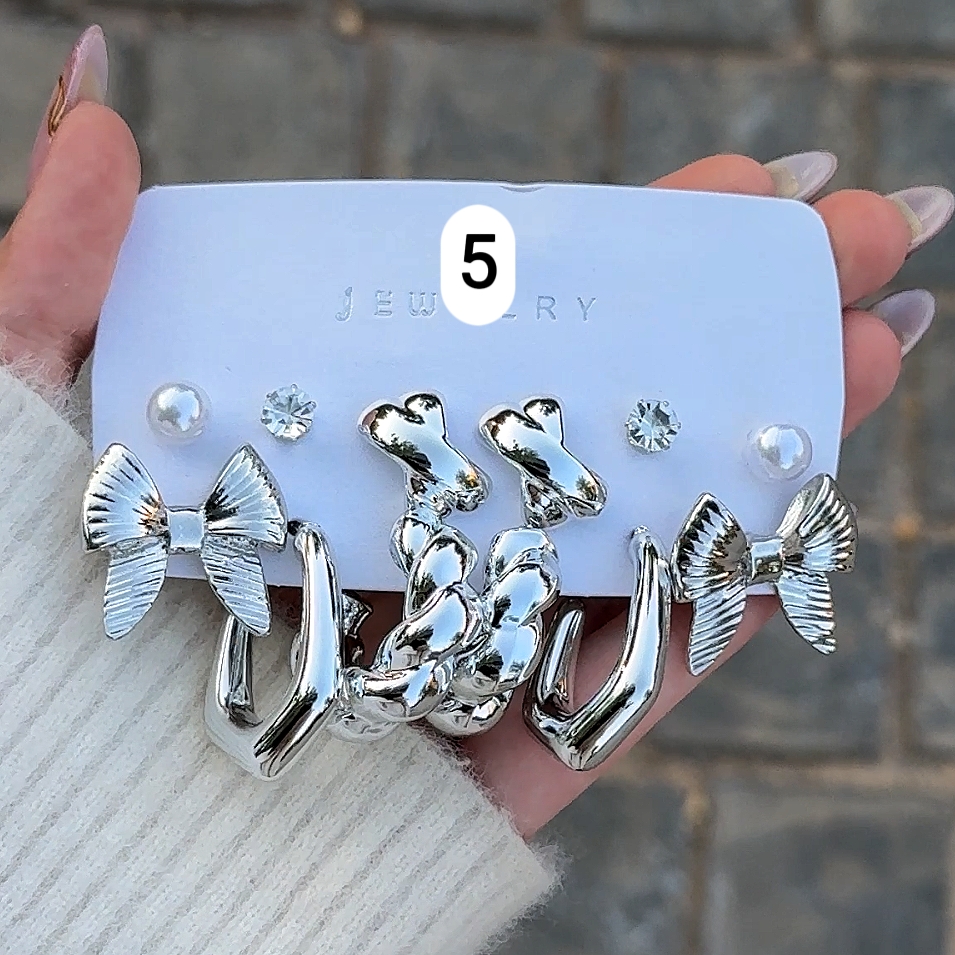 پک گوشواره نقره ای-کد5 